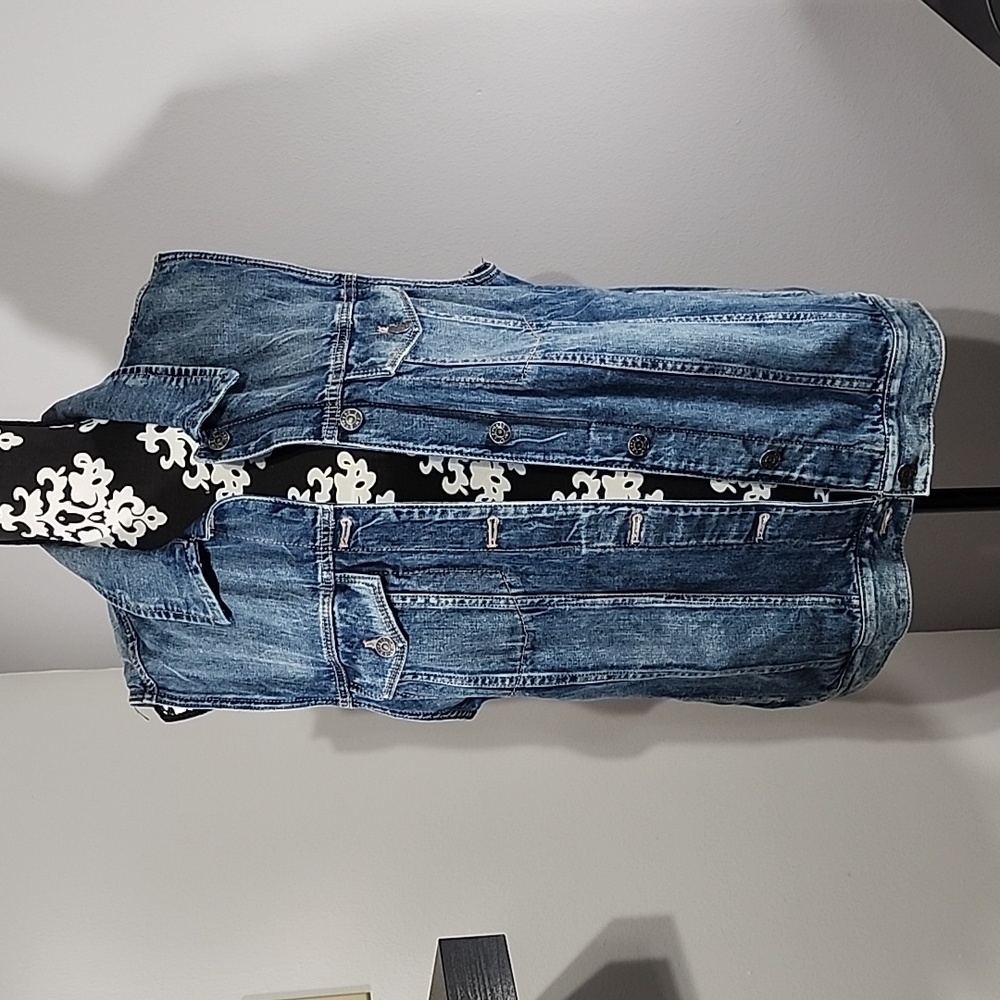 Express blue jean vest